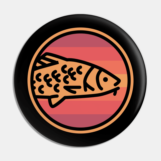 Vintage Carp Fish - Gift For Carp Fishing Pin by MeatMan