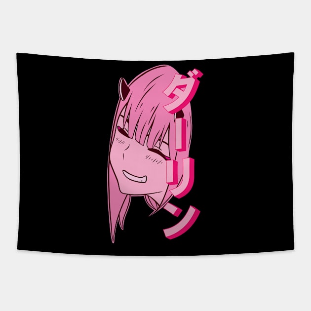 Zero Two Heh Tapestry by Call me Sunshine