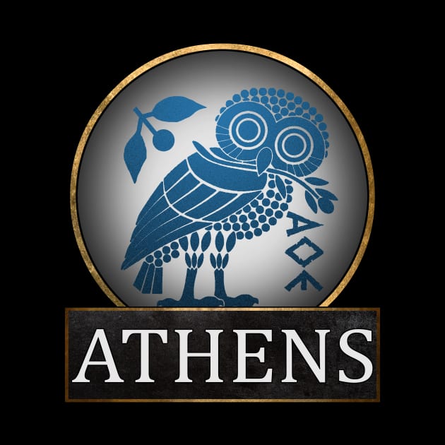 Ancient Athens Athenian Owl Symbol of Athena by AgemaApparel