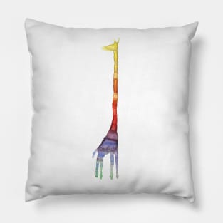 Happy rainbow giraffe Pillow