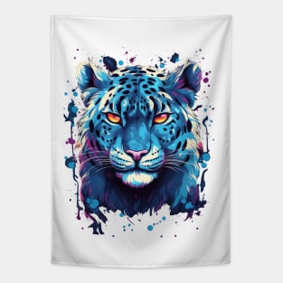 Snow Leopard Illustration Tapestry