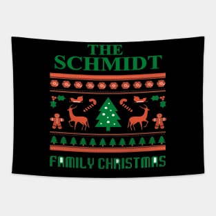 Family Christmas - Groovy Christmas SCHMIDT family, Family Christmas T-shirt, Pjama T-shirt Tapestry