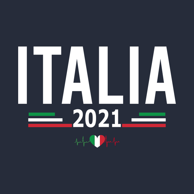 Vintage Italia Heartbeat Proud Italian Flag Italy Italiano 2021 by Gtrx20