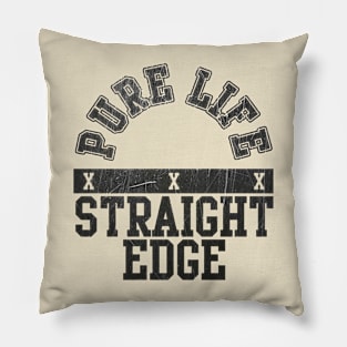 pure life - straight edge vintage Pillow