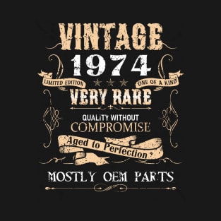 48 years old 48th birthday Decoration Vintage Perfection Aged 1974 T-Shirt