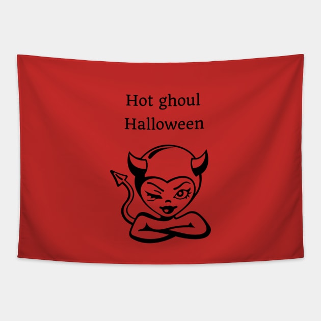 Hot ghoul Halloween Tapestry by Laddawanshop