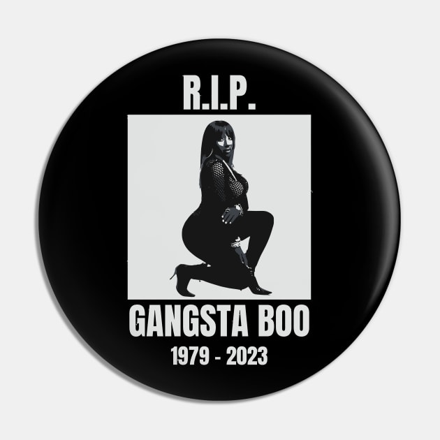 Gangsta Boo Commemorative RIP 2023 Tribute Memphis Rapper Pin by siaskinet043