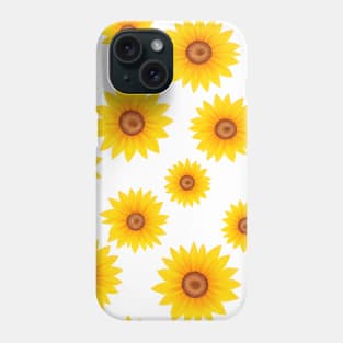 Seamless pattern with sunflowers Phone Case