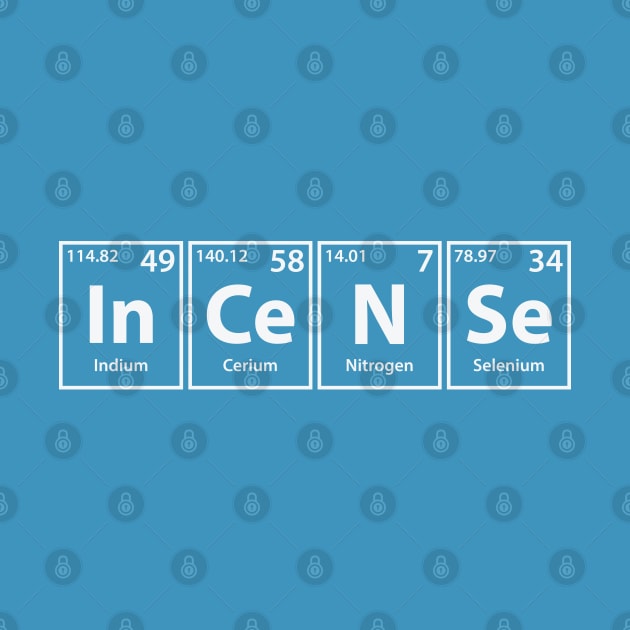 Incense (In-Ce-N-Se) Periodic Elements Spelling by cerebrands