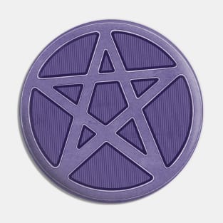 Purple Stone Effect Pentagram Pin