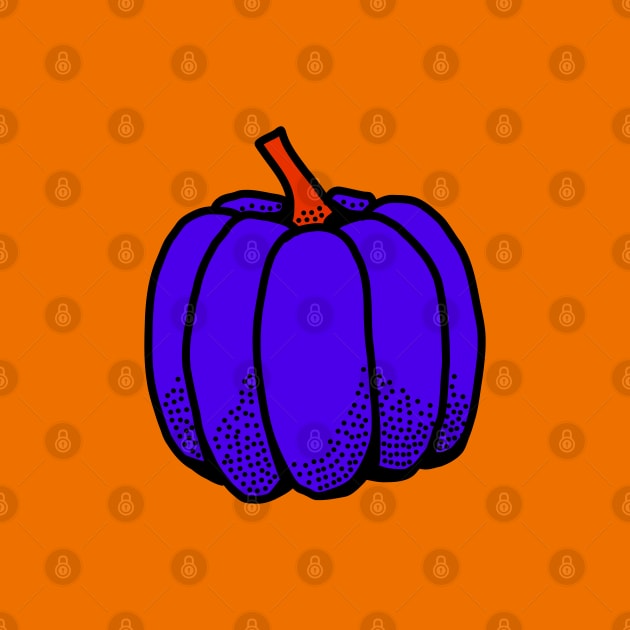 Blue pumpkin pop art by AnnaEleCreate