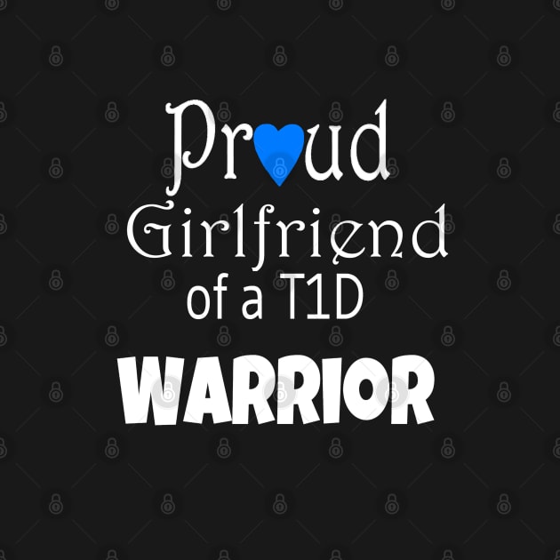 Proud Girlfriend - White Text - Blue Heart by CatGirl101