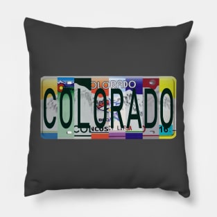 Colorado License Plates Pillow