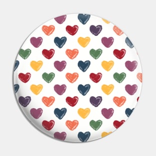 Colorful heart pattern Pin