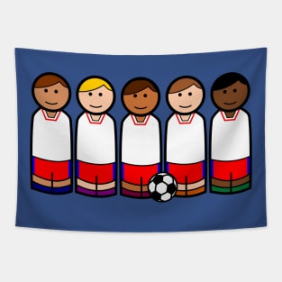 Soccer Peg Dolls Tapestry