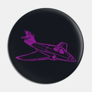 Distressed Purple Retro Jet Pin