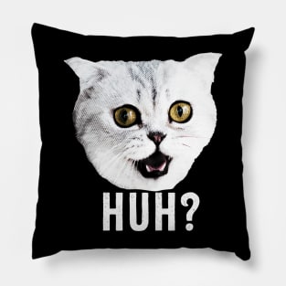 huh meme cat Pillow