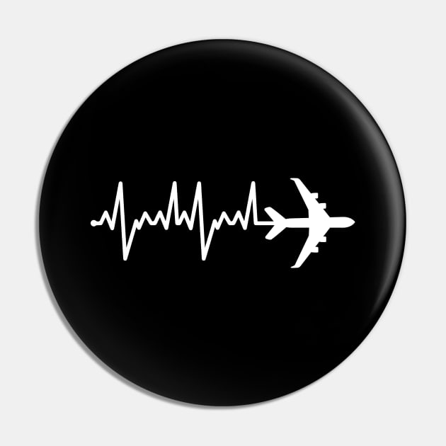 Awesome Airplane Heartbeat Pilot Piloting Aviation Pin by theperfectpresents