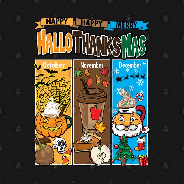 Happy HalloThanksMas by eShirtLabs