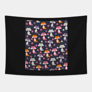 Cute little fox gathering Tapestry