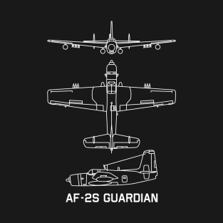 AF 2s Guardian American ASW Plane Blueprints Diagram Gift T-Shirt