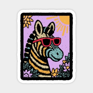 Groovy Zebra | Funky Safari Pop Art Magnet