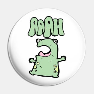 Funny Screaming Frog Pin