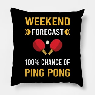 Weekend Forecast Ping Pong Table Tennis Pillow