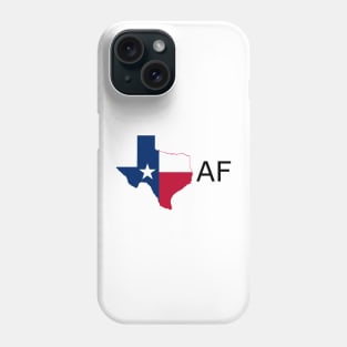 Texas Flag State Outline AF (black) Phone Case