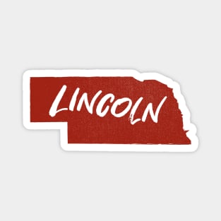 Lincoln Nebraska Typography Magnet