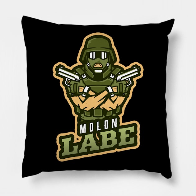 The Military With Guns Pillow by Mega Tee Store