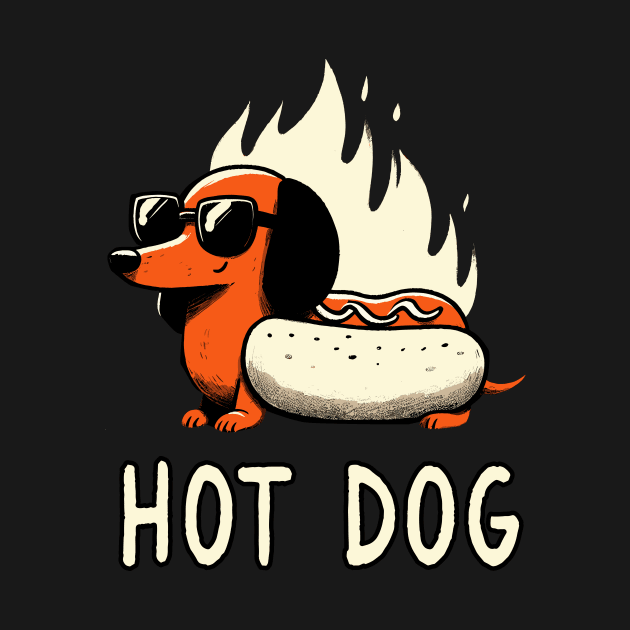 Hot Dog Dachshound Dog by DoodleDashDesigns