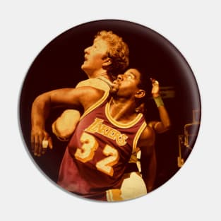 vintage larry bird and magic johnson Pin