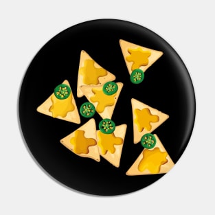 Nacho tortilla chips and jalapeños mexican food cinco de mayo celebration Pin