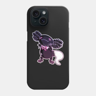 Axolotl black and white mud puppy t-shirt 1 Phone Case