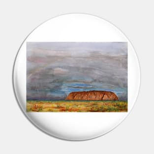 Uluru – Watercolour Pin