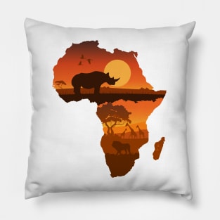 Africa Map Pillow