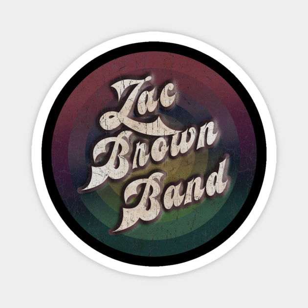 retro vintage circle Zac Brown Band Magnet by NamaMarket01