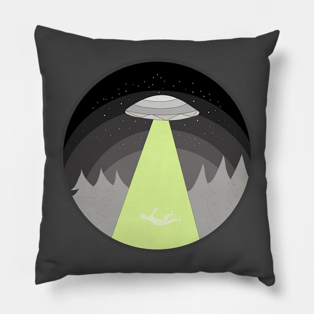 Human being abducted by a UFO Pillow by DiegoCarvalho