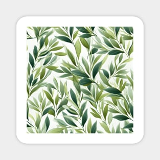 Green Leaves Pattern 25 Magnet