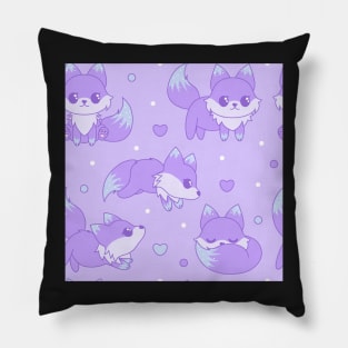 Purple Fox Galaxy Pillow