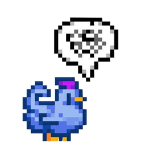 Grumpy Blue Chicken Stardew Valley T-Shirt