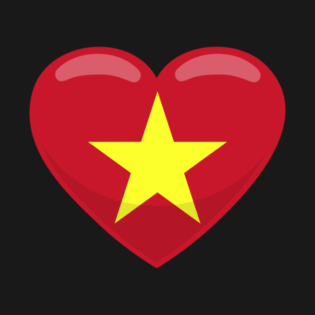 Vietnam Flag Heart by SunburstGeo