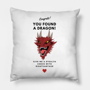 You found a dragon! - Stealth check with disadvantage please <3 Pillow