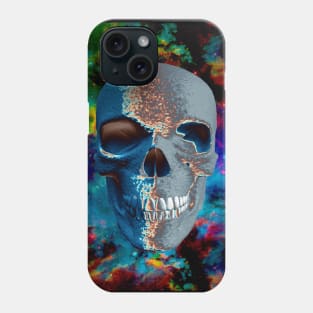 Skull in vivid space Phone Case