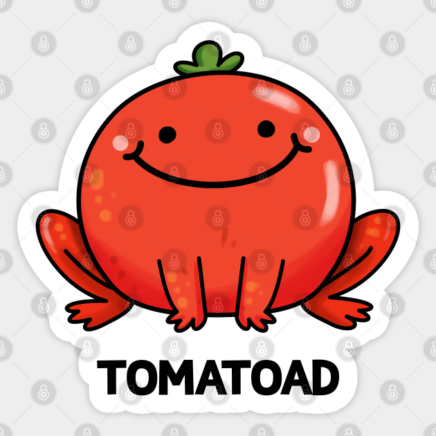 Tomatoad Cute Tomato Toad Pun - Tomato Pun - Sticker | TeePublic Tomatoad Cute Tomato Toad Pun - Tomato Pun - Sticker | TeePublic