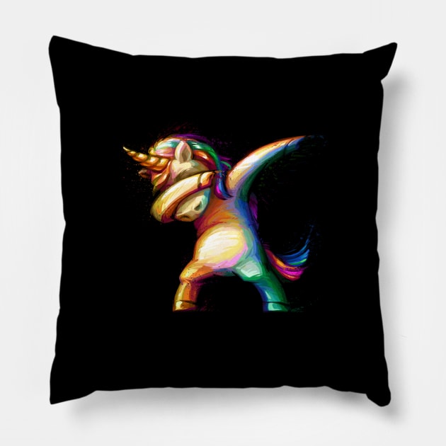 Dabbing Unicorn Pillow by stonemask