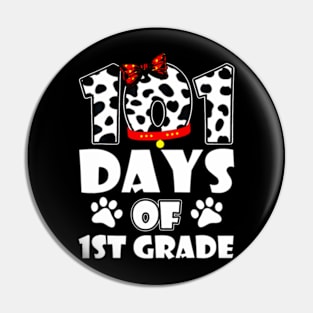 Happy 101 Days School 1st Grade Dog 100 Days Smarter Student Pin