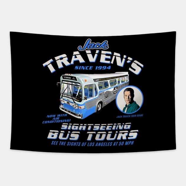 Jack Traven's Sightseeing Bus Tours Tapestry by Alema Art