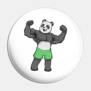 Panda as Bodybuilder at Bodybuilding Pin